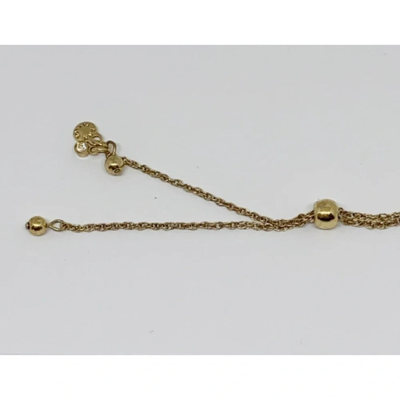 Ann Taylor Adjustable Gold Ball Crystal Necklace - Picture 3 of 3